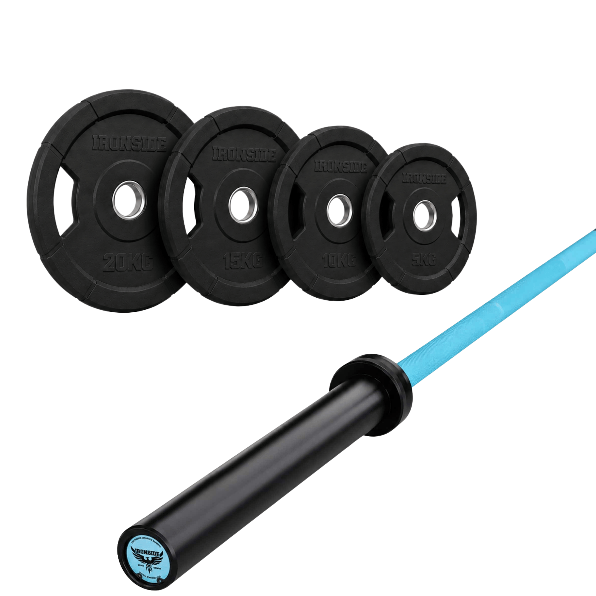 Pack IRONSIDE Barra 15 KG + Set de Discos Olímpicos (KG)