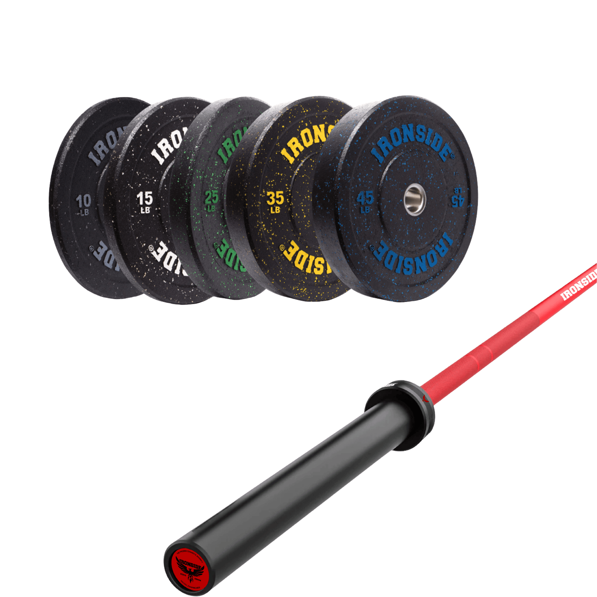 Pack IRONSIDE Barra 20 KG + Set Discos Olímpicos (LB)