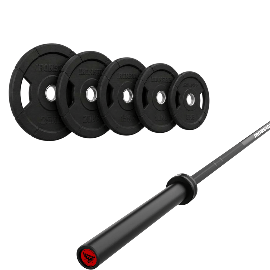Pack IRONSIDE Barra 15 KG + Set de Discos Olímpicos (KG)