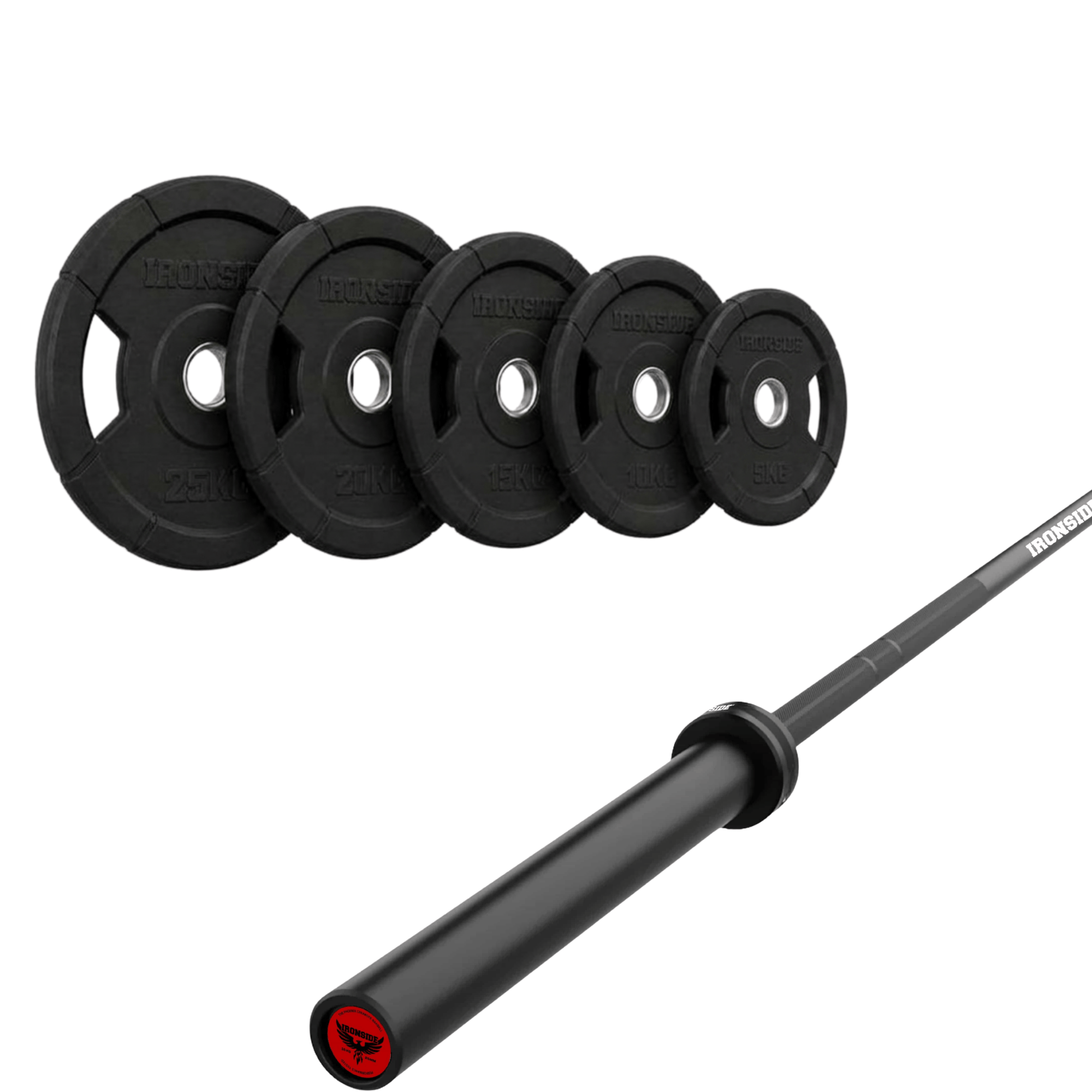 Pack IRONSIDE Barra 15 KG + Set de Discos Olímpicos (KG)
