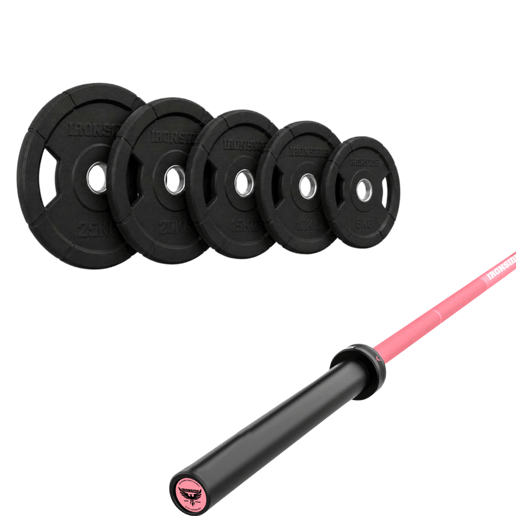 Pack IRONSIDE Barra 15 KG + Set de Discos Olímpicos (KG)