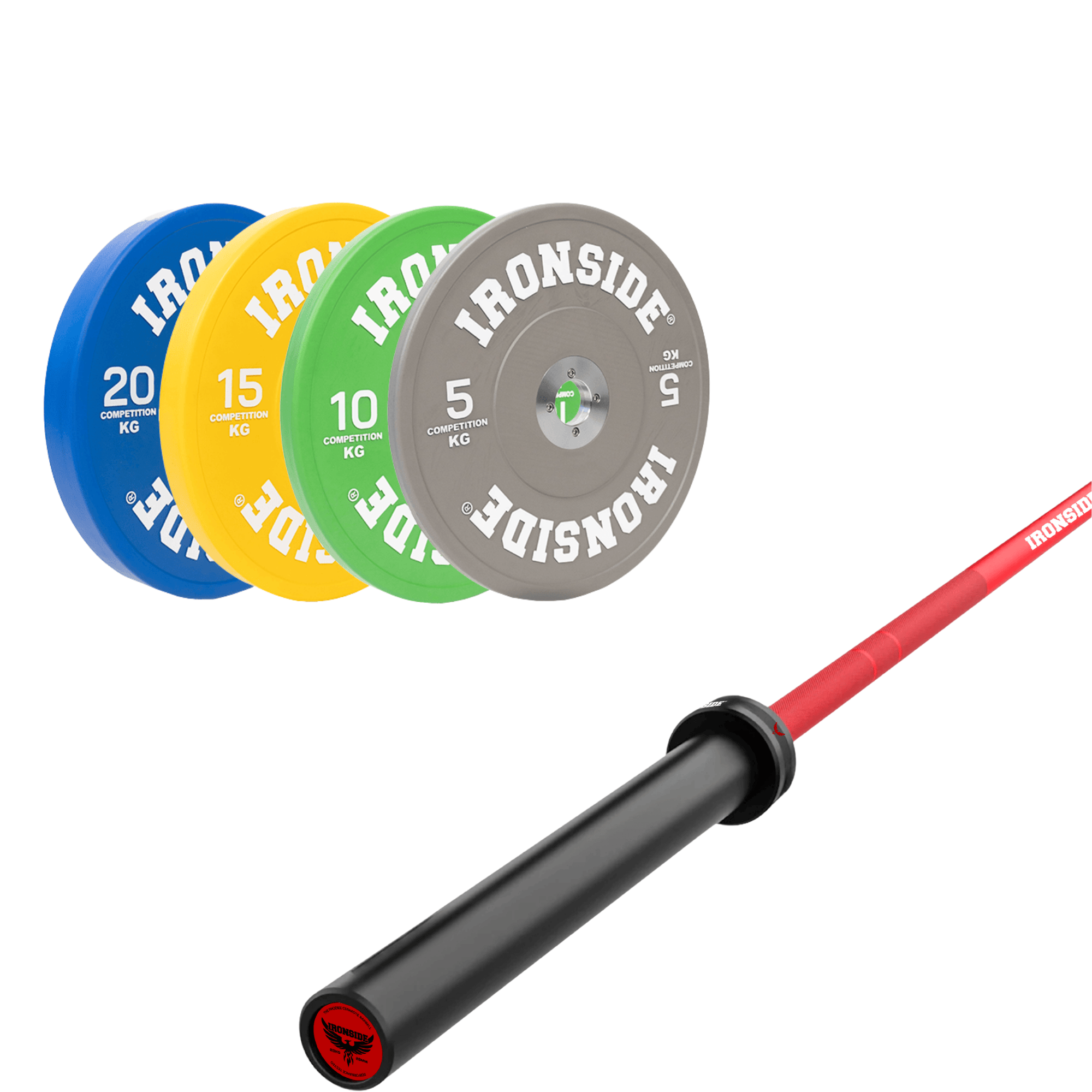 Pack IRONSIDE Barra 20 KG + Set Discos Olímpicos (KG)