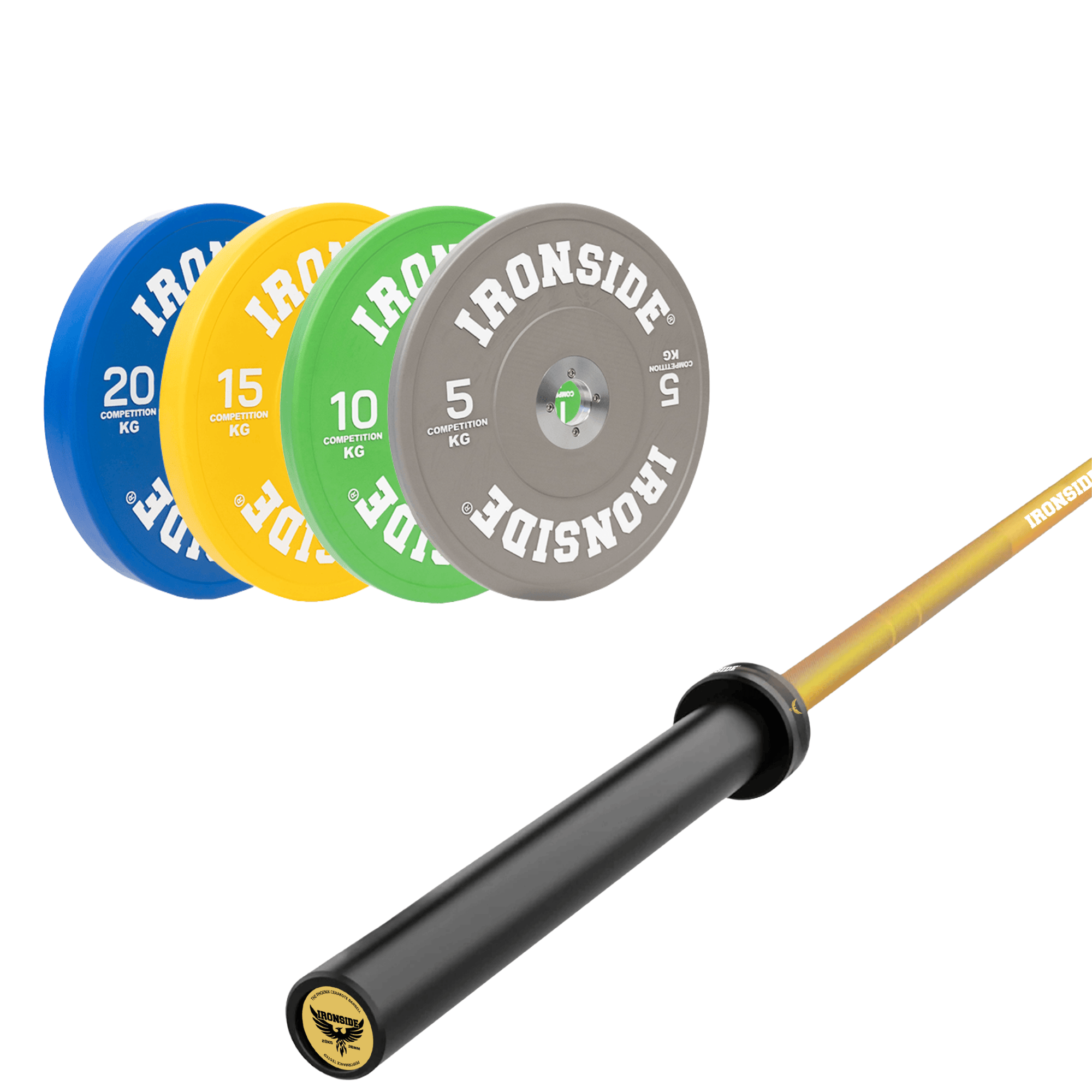 Pack IRONSIDE Barra 20 KG + Set Discos Olímpicos (KG)