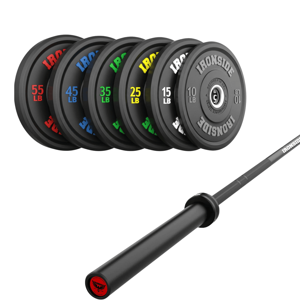 Pack IRONSIDE Barra 15 KG + Set Discos Olímpicos (LB)