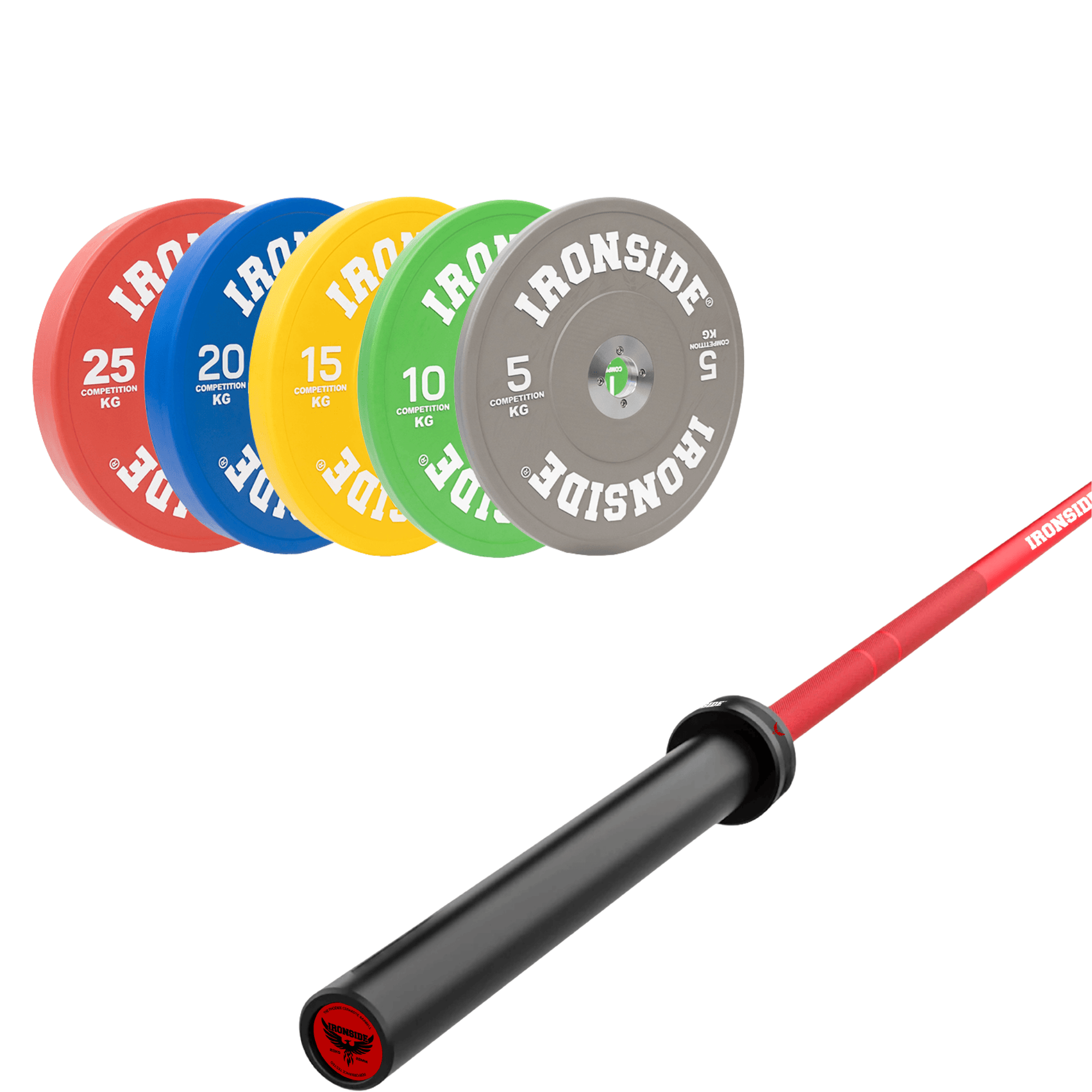 Pack IRONSIDE Barra 20 KG + Set Discos Olímpicos (KG)