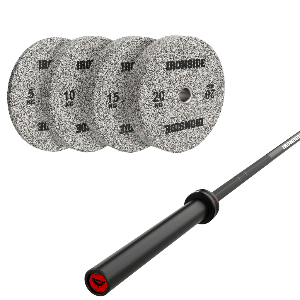 Pack IRONSIDE Barra 20 KG + Set Discos Olímpicos (KG)
