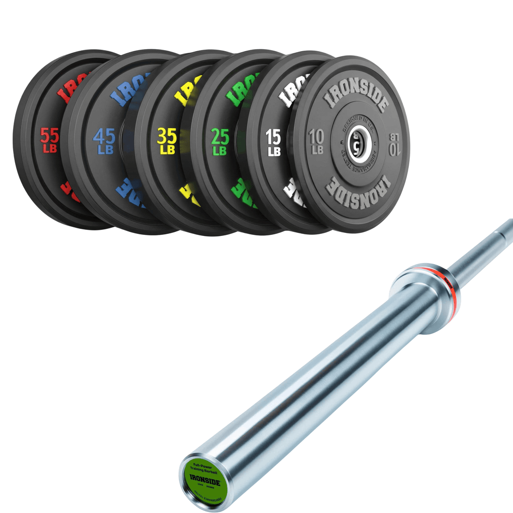 Pack IRONSIDE Barra 15 KG + Set Discos Olímpicos (LB)