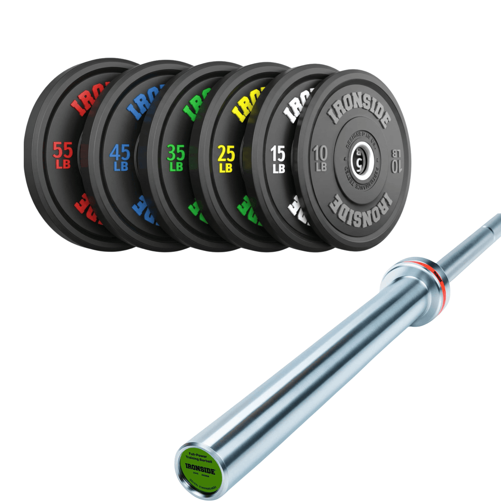 Pack IRONSIDE Barra 15 KG + Set Discos Olímpicos (LB)