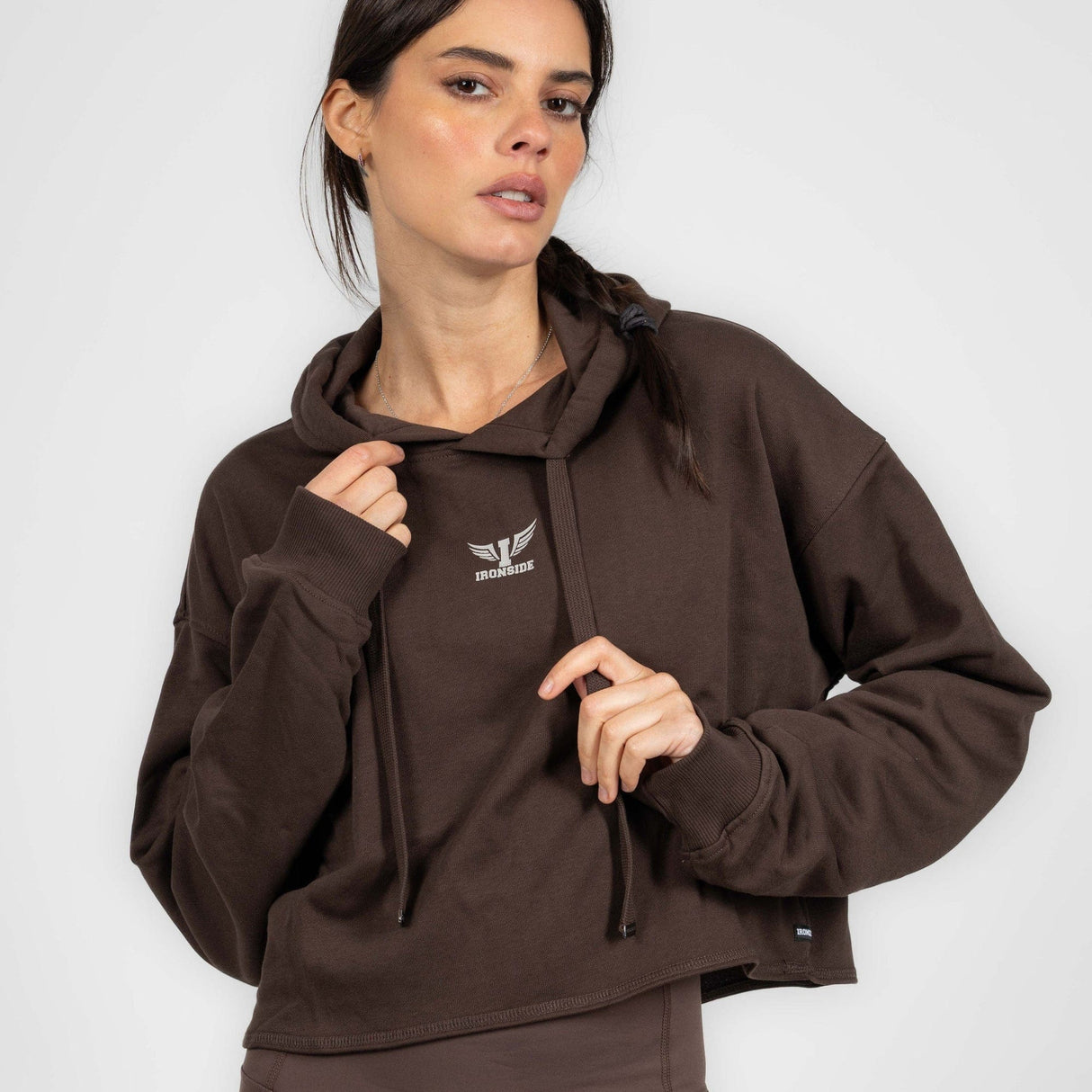 Sudadera Deportiva Corta con Gorro para Mujer IRONSIDE