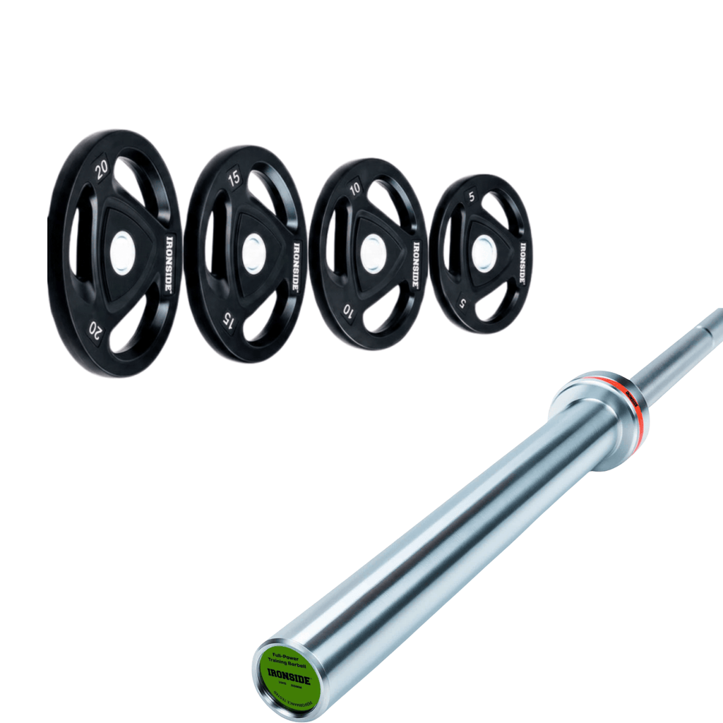 Pack IRONSIDE Barra 20 KG + Set Discos Olímpicos (KG)