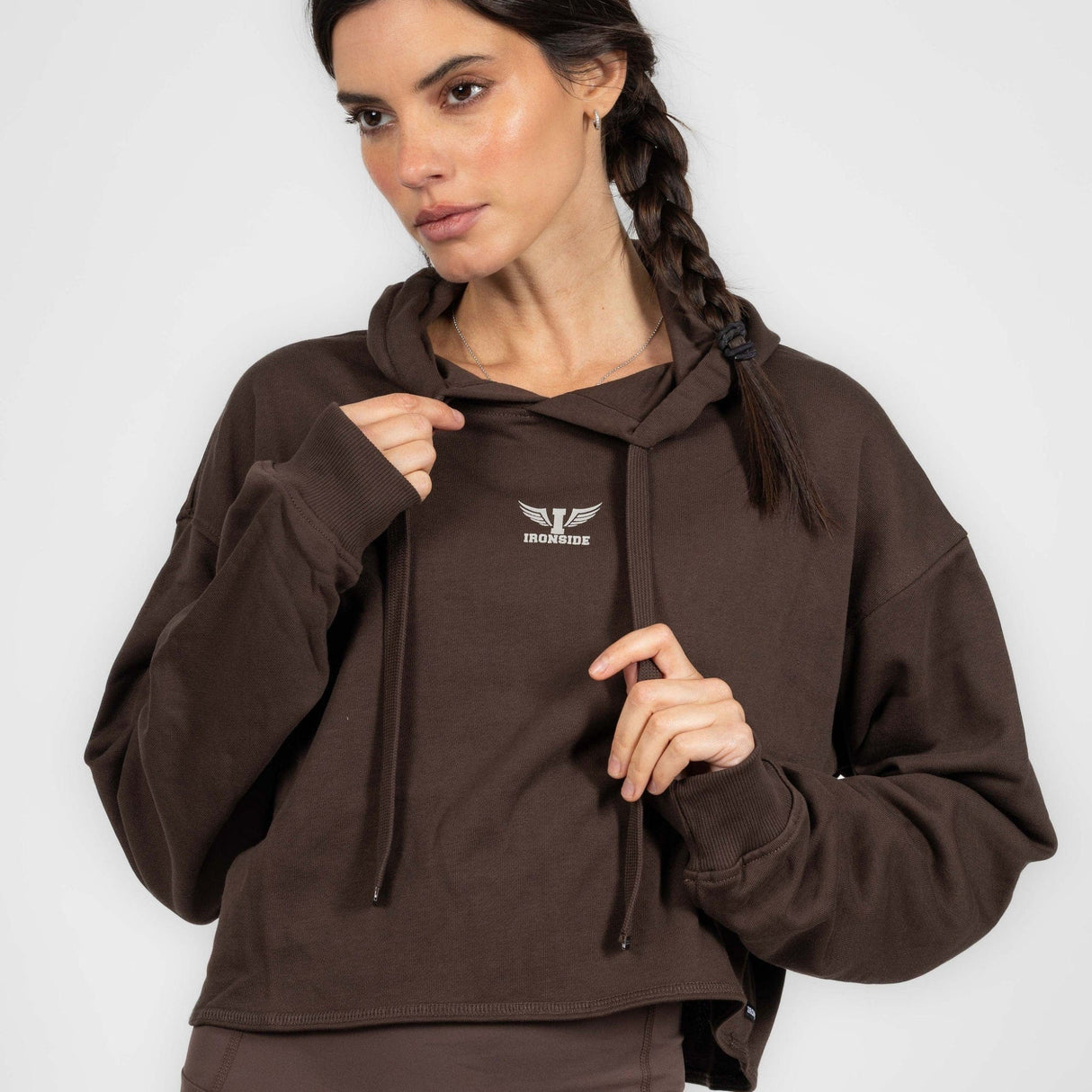 Sudadera Deportiva Corta con Gorro para Mujer IRONSIDE