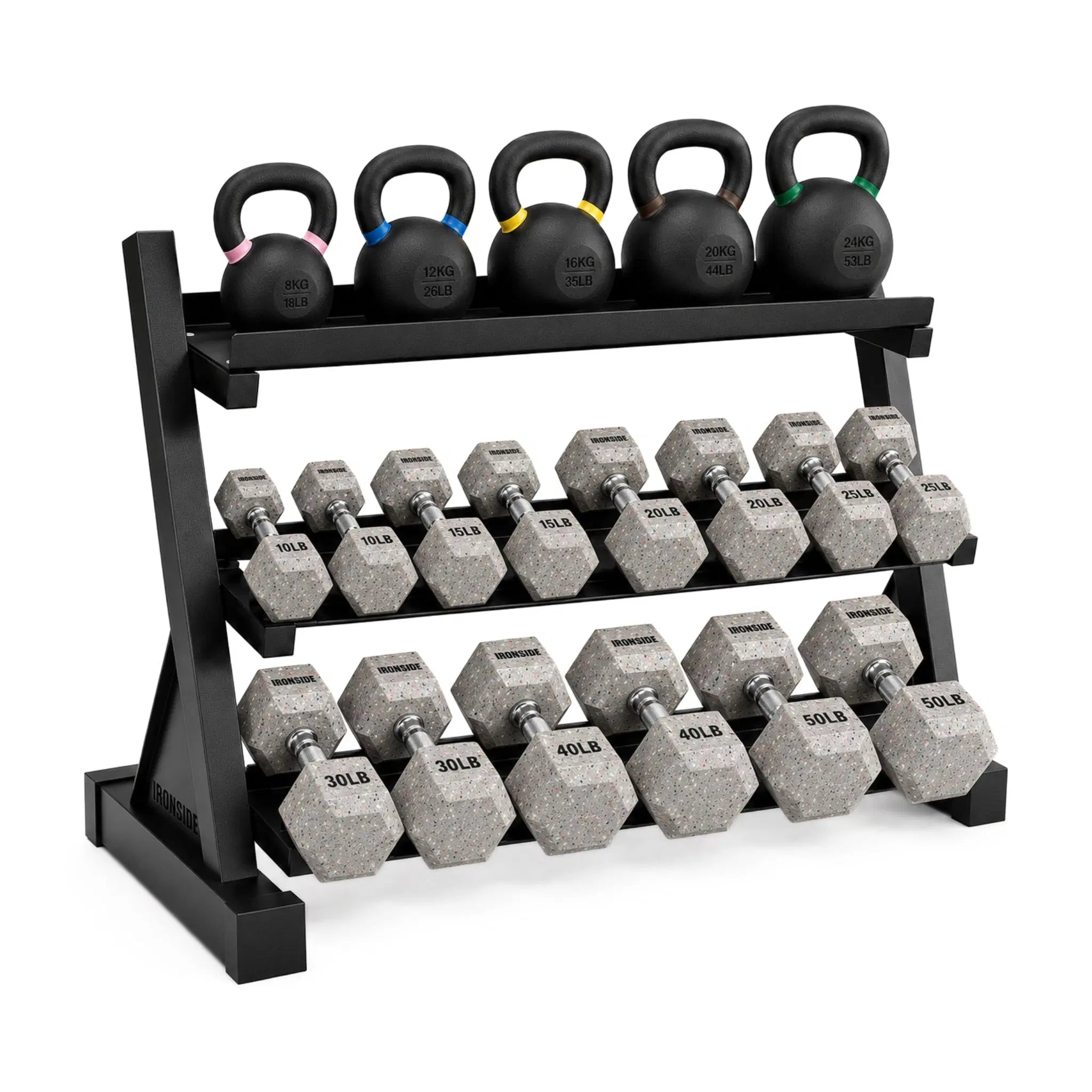 Pack IRONSIDE Mancuernas & Kettlebells