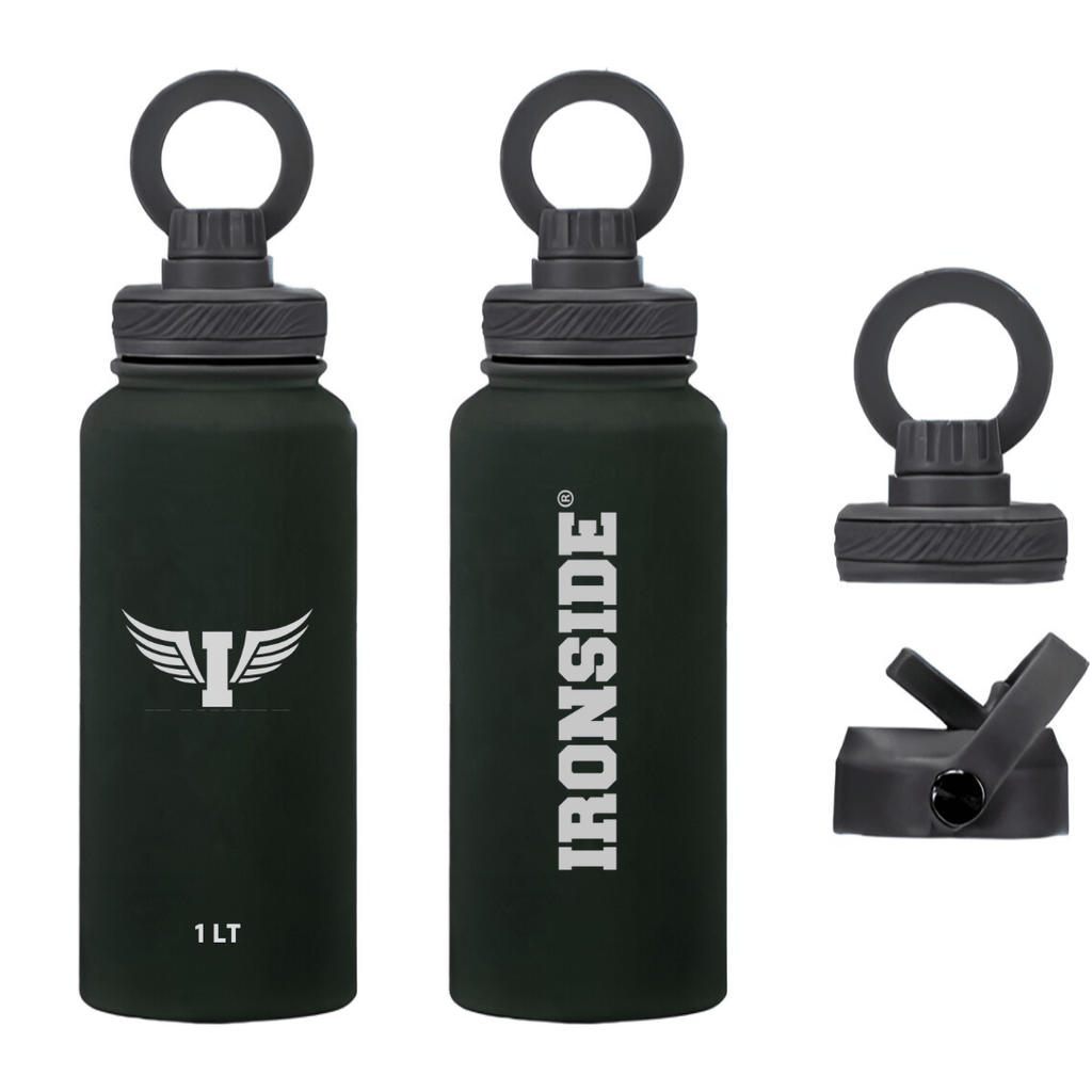 Botella de Agua Deportiva con Soporte Magnético para Celular 1 lt IRONSIDE
