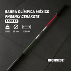 Barra Olímpica 20kg México Phoenix Cerakote IRONSIDE