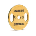 Disco Olímpico Premium Gold Chromed IRONSIDE 5 a 25 KG
