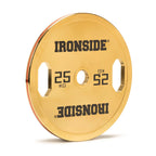 Disco Olímpico Premium Gold Chromed IRONSIDE 5 a 25 KG