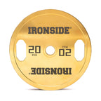 Disco Olímpico Premium Gold Chromed IRONSIDE 5 a 25 KG