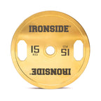 Disco Olímpico Premium Gold Chromed IRONSIDE 5 a 25 KG