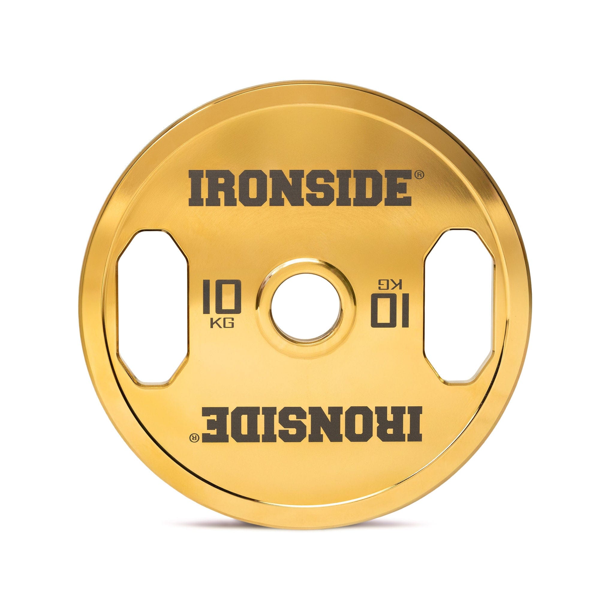 Disco Olímpico Premium Gold Chromed IRONSIDE 5 a 25 KG
