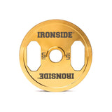 Disco Olímpico Premium Gold Chromed IRONSIDE 5 a 25 KG