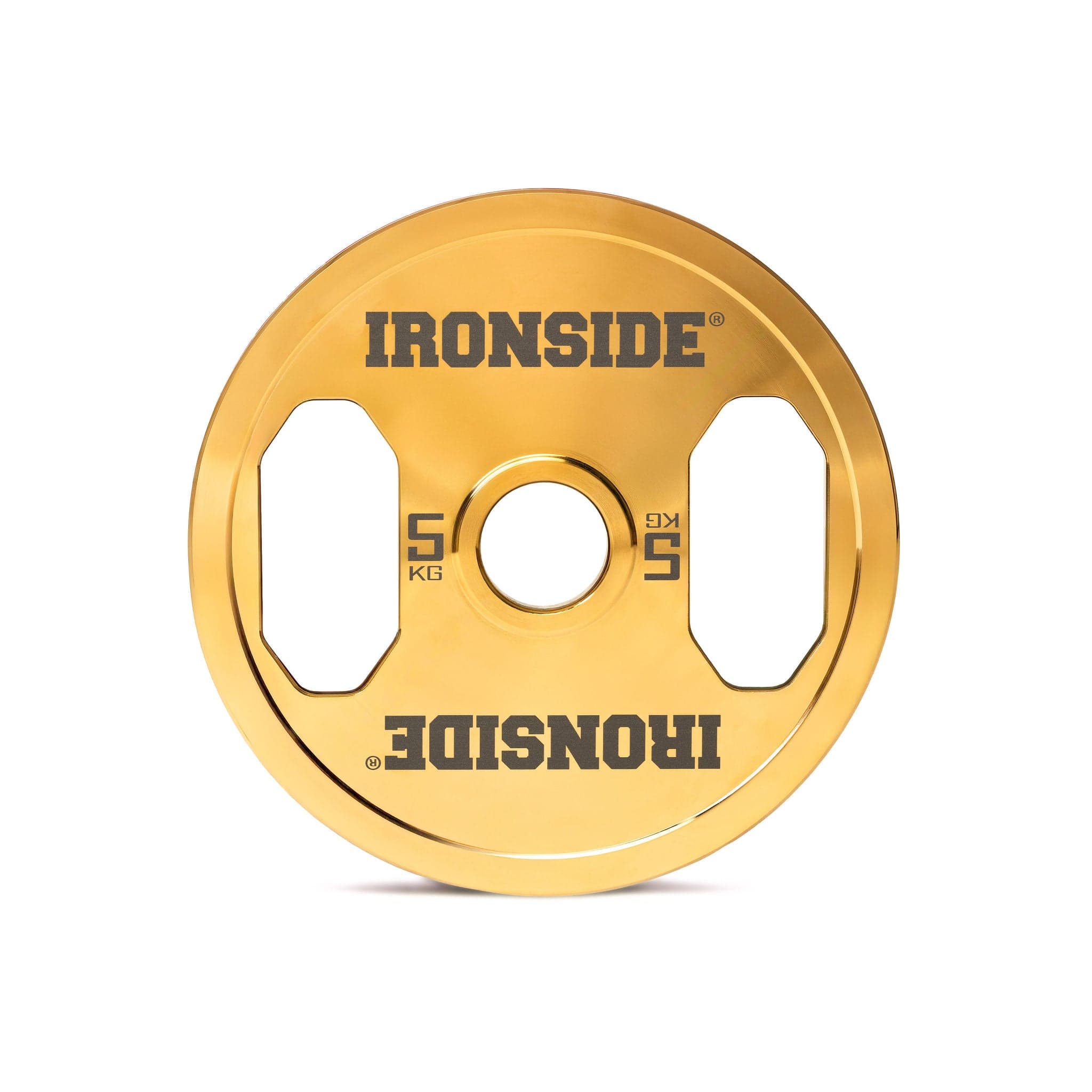 Disco Olímpico Premium Gold Chromed IRONSIDE 5 a 25 KG