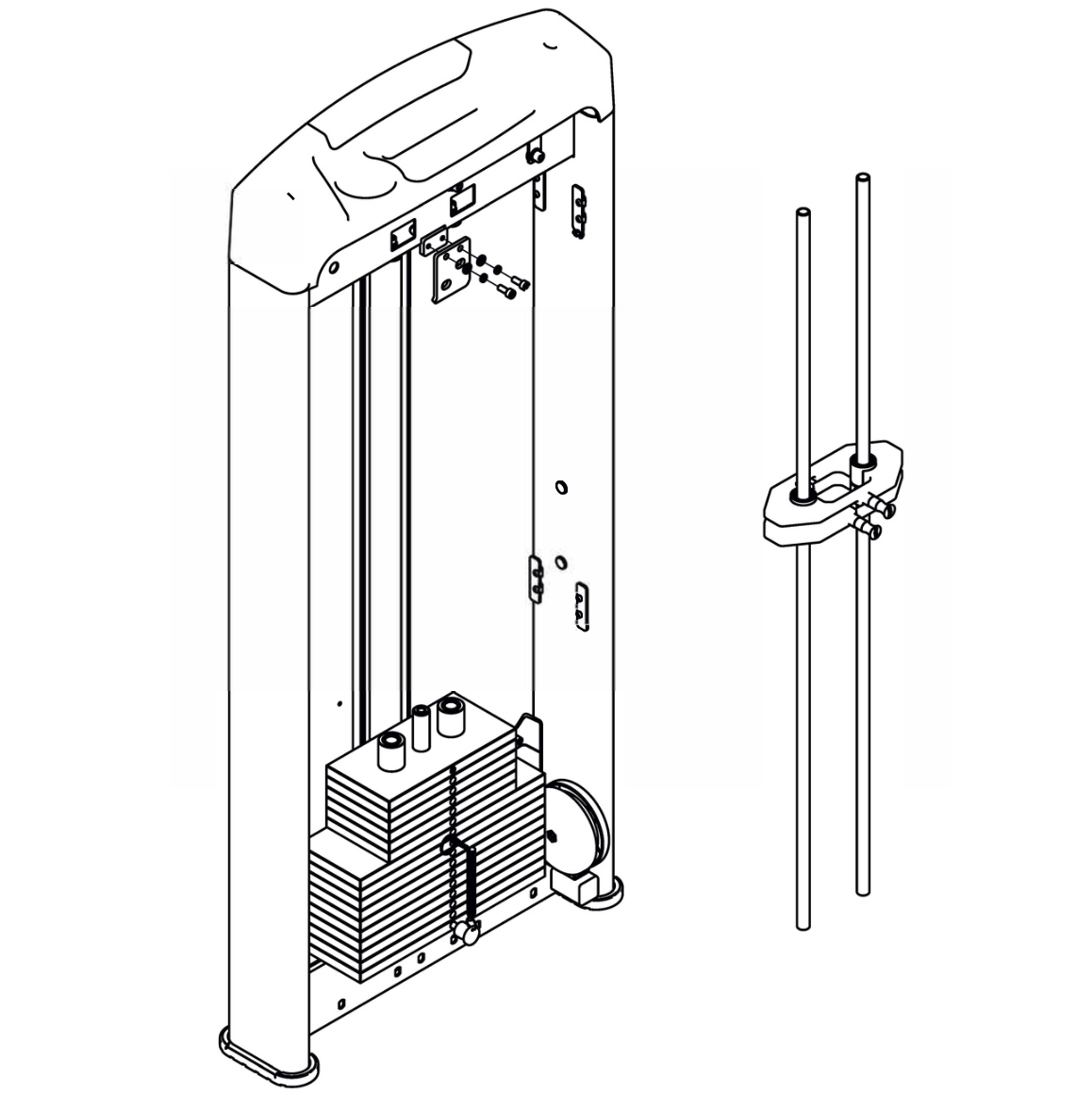 Weight Stack Add-On Pin 5 kg IRONSIDE Luxe (2 x 2.5 kg)
