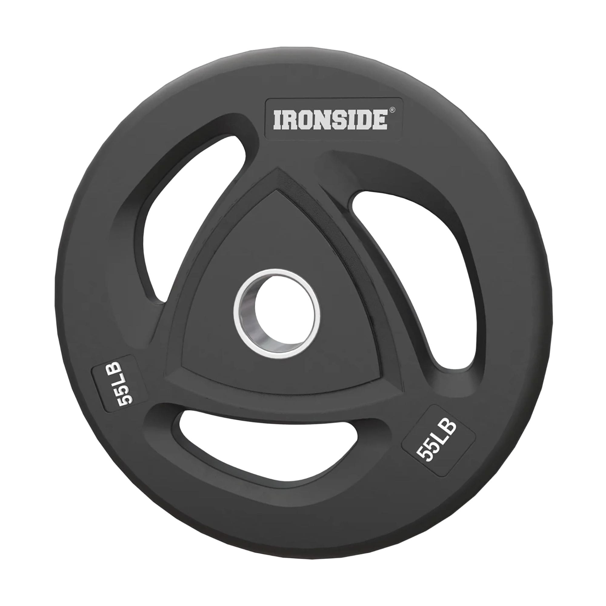 Disco Olimpico de 3 Agarres (5 a 55 lb) IRONSIDE