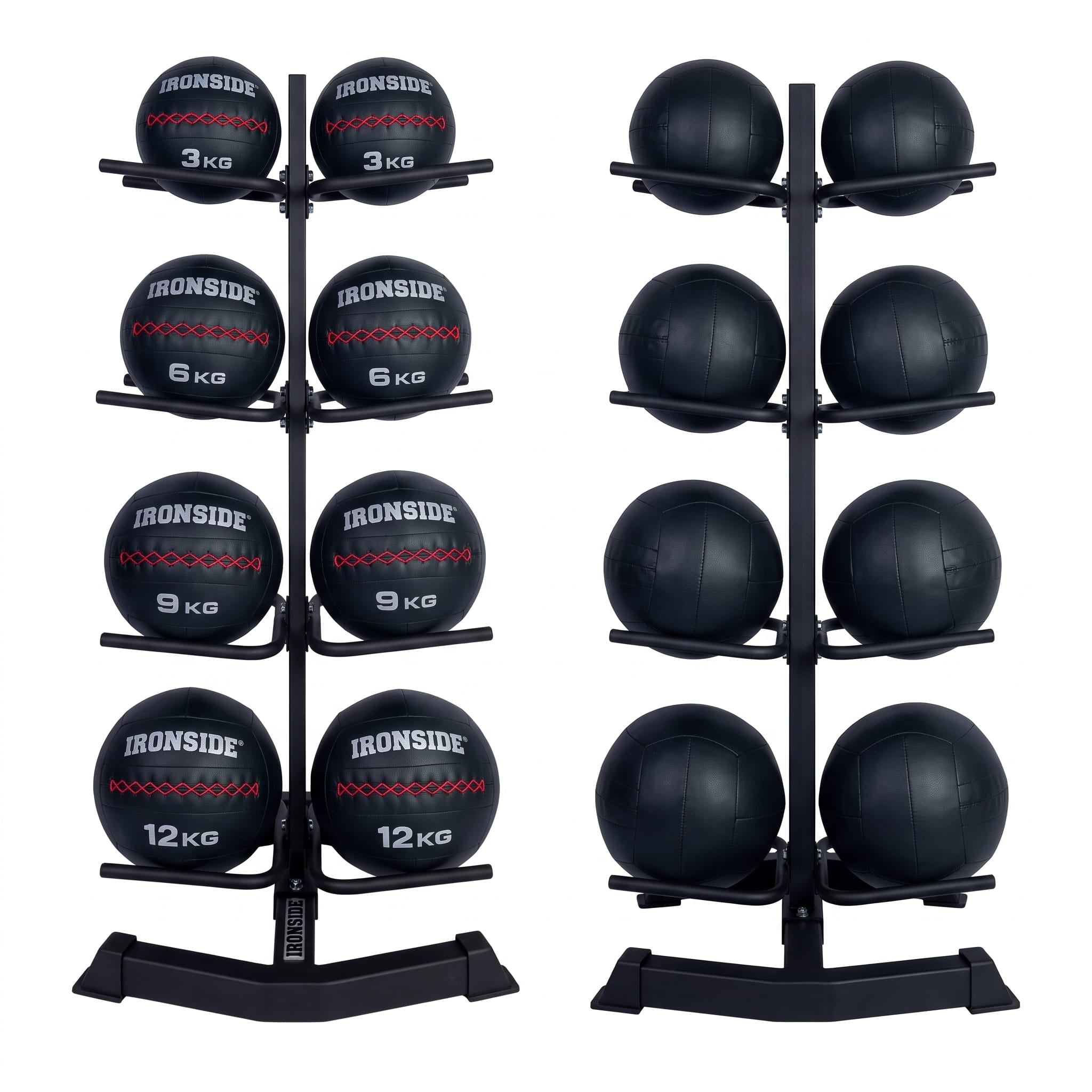 Pack IRONSIDE Wall Balls con Rack de Almacenamiento (3 a 12 KG)