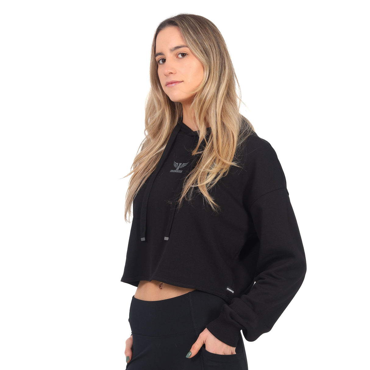 Sudadera Deportiva Corta con Gorro para Mujer Edición Limitada IRONSIDE
