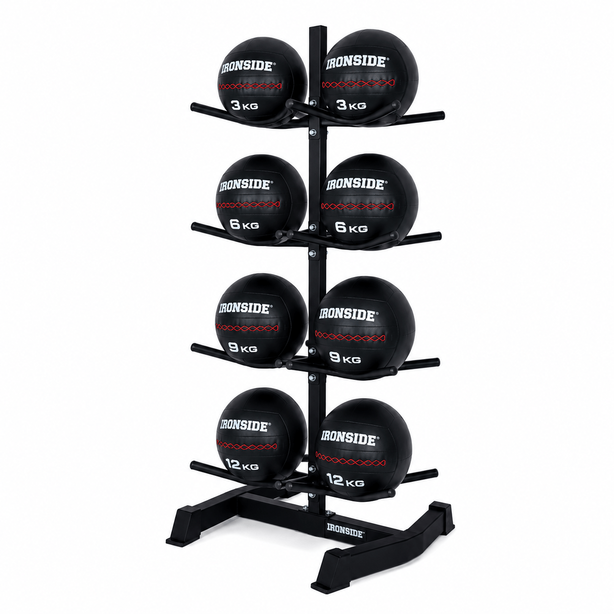 Pack IRONSIDE Wall Balls con Rack de Almacenamiento (3 a 12 KG)