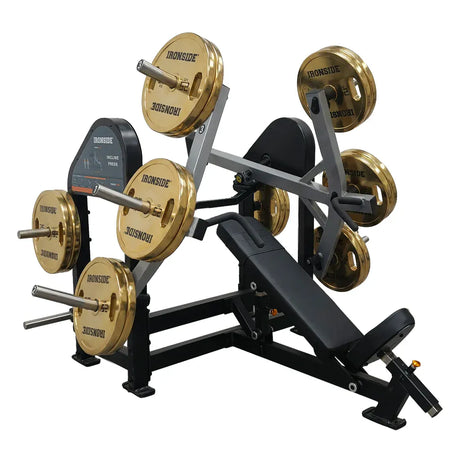 Inclined Chest Press Premier con ajustes ergonómicos, agarres múltiples y resistencia modulable para un empuje inclinado estable, técnico y de nivel profesional