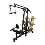 Máquina Iso Lateral Front Lat Pull Down plate loaded con Torque Arm, tracción unilateral estable y ajustes multipunto para dorsal en gimnasios profesionales.