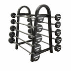 Pack IRONSIDE 10 Barras Peso Fijos PU (20 a 60lb) + Rack de Almacenamiento
