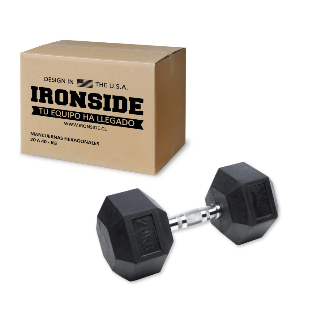 Mancuerna Hexagonal 5 a 100 lb IRONSIDE Fitness (unidad)