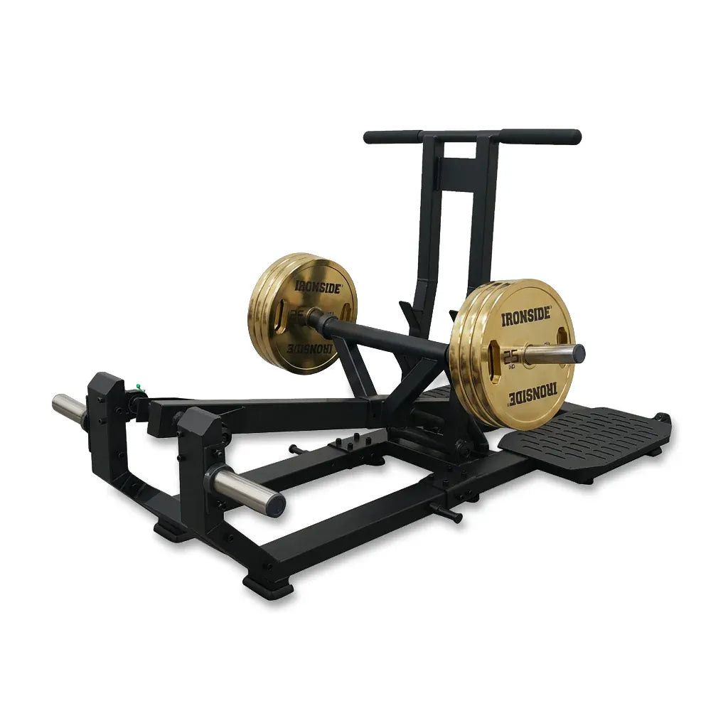 Estación Belt Squat profesional con biomecánica segura, rango profundo sin carga espinal y estructura comercial para fuerza y glúteo con máxima estabilidad.