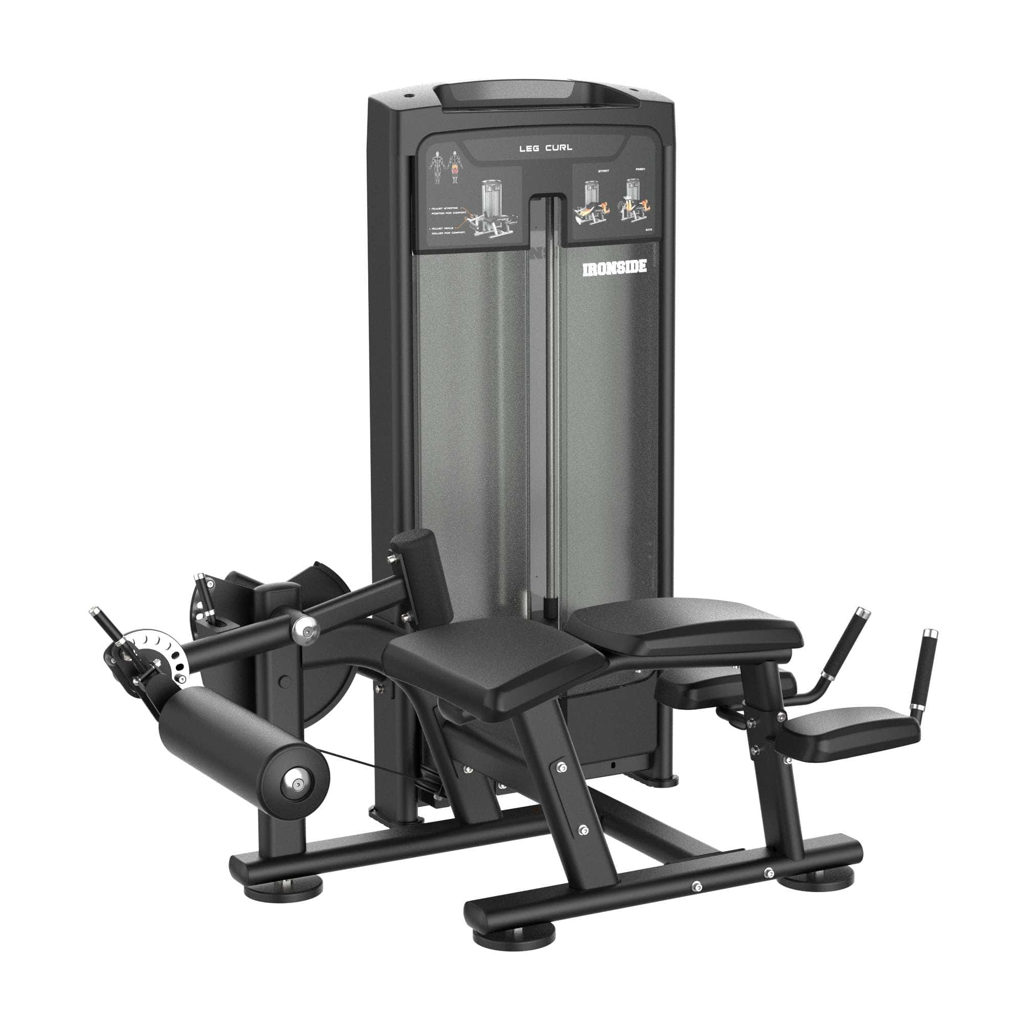 Prone Leg Curl IRONSIDE Luxe | 105-117.5 kg Stack | 7+6 Ajustes ...