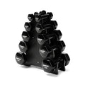 Pack IRONSIDE Rack de Almacenamiento + Set 30 kg Mancuernas de Vinilo (Par 1 a 5 kg)