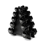Pack IRONSIDE Rack de Almacenamiento + Set 30 kg Mancuernas de Vinilo (Par 1 a 5 kg)