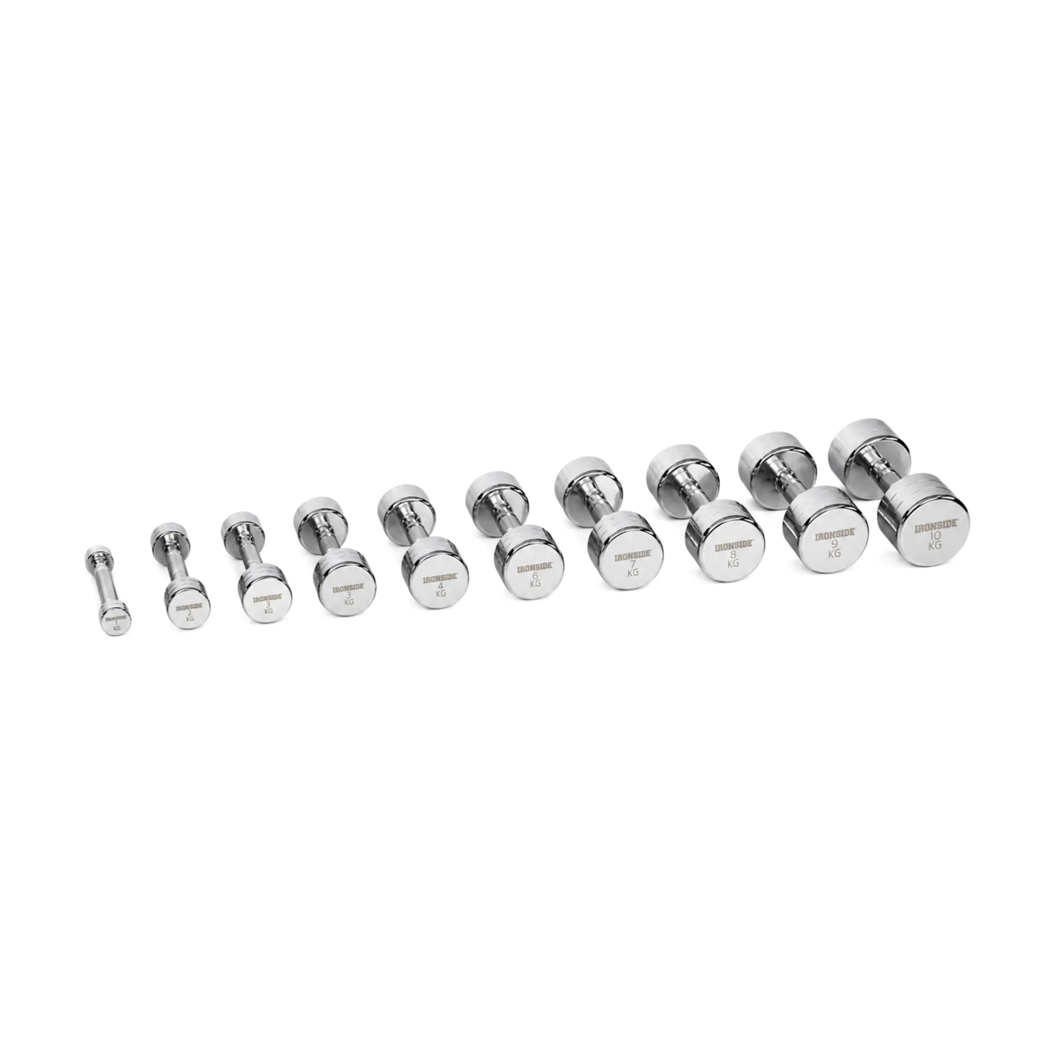 Mancuerna Circular Hard Chromed Steel (1 a 10 kg) IRONSIDE