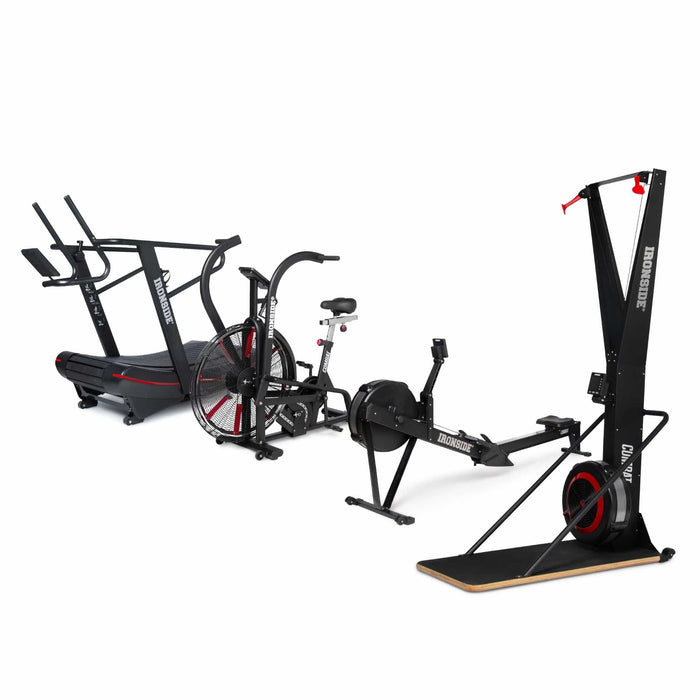 Pack IRONSIDE Combat Caminadora Curva + Air Bike + Remadora + Ski Erg