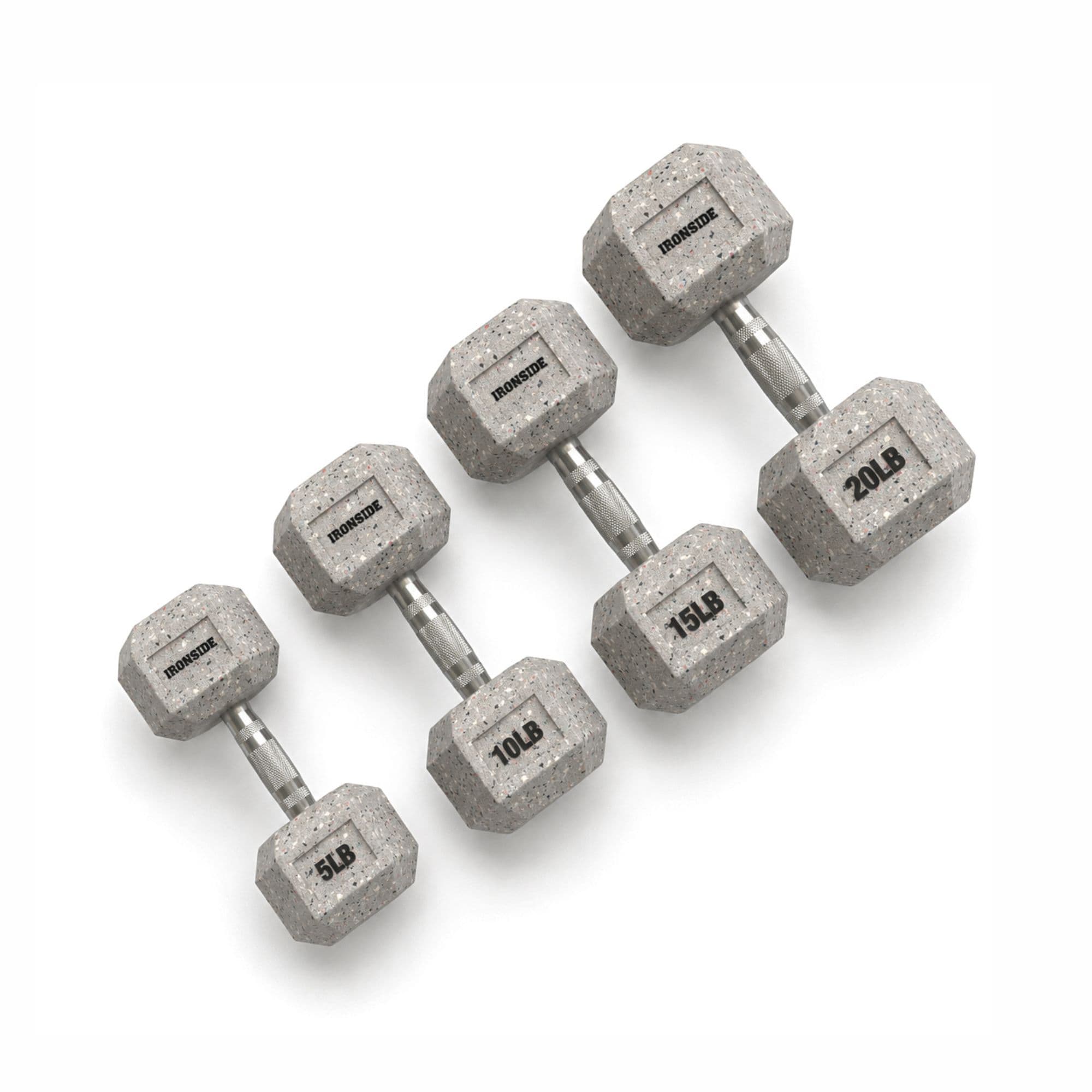 Mancuerna Hexagonal Grind (5 a 80 lb) IRONSIDE
