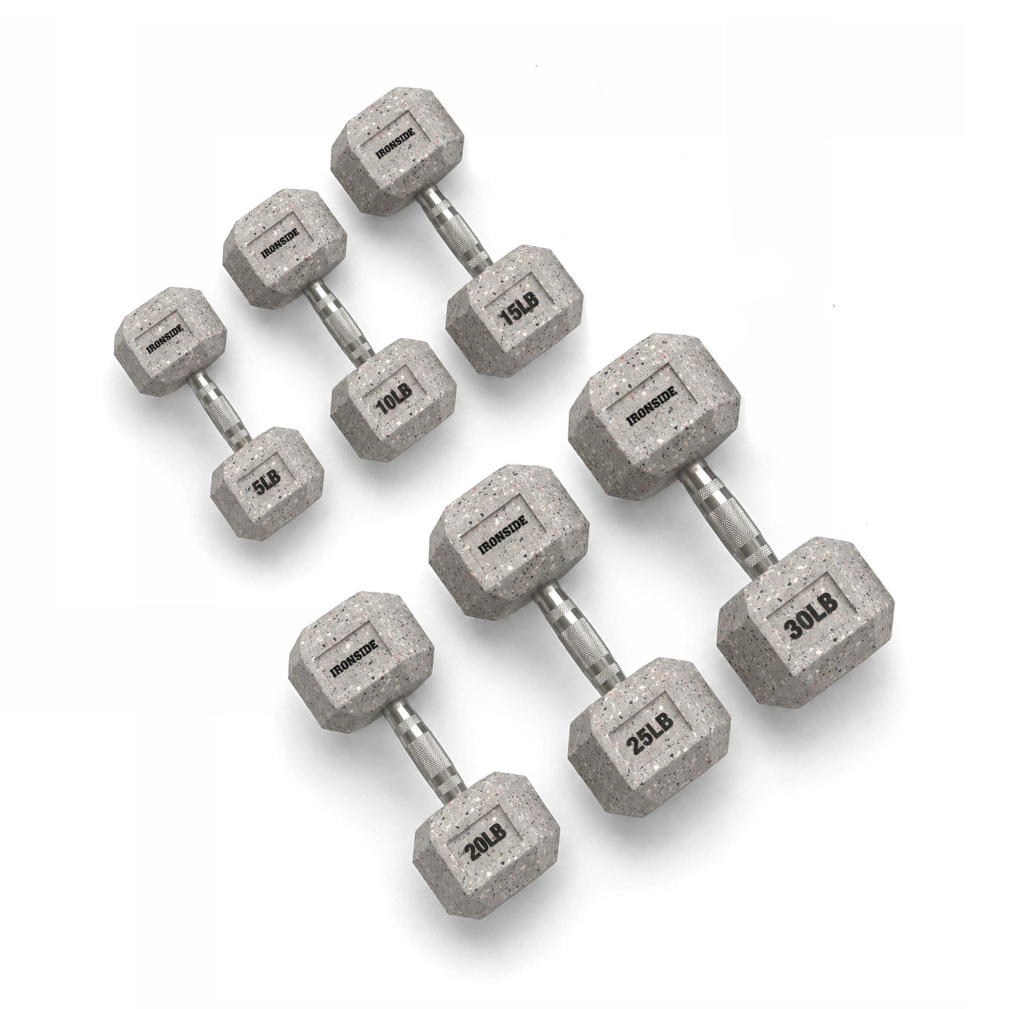 Mancuerna Hexagonal Grind (5 a 80 lb) IRONSIDE