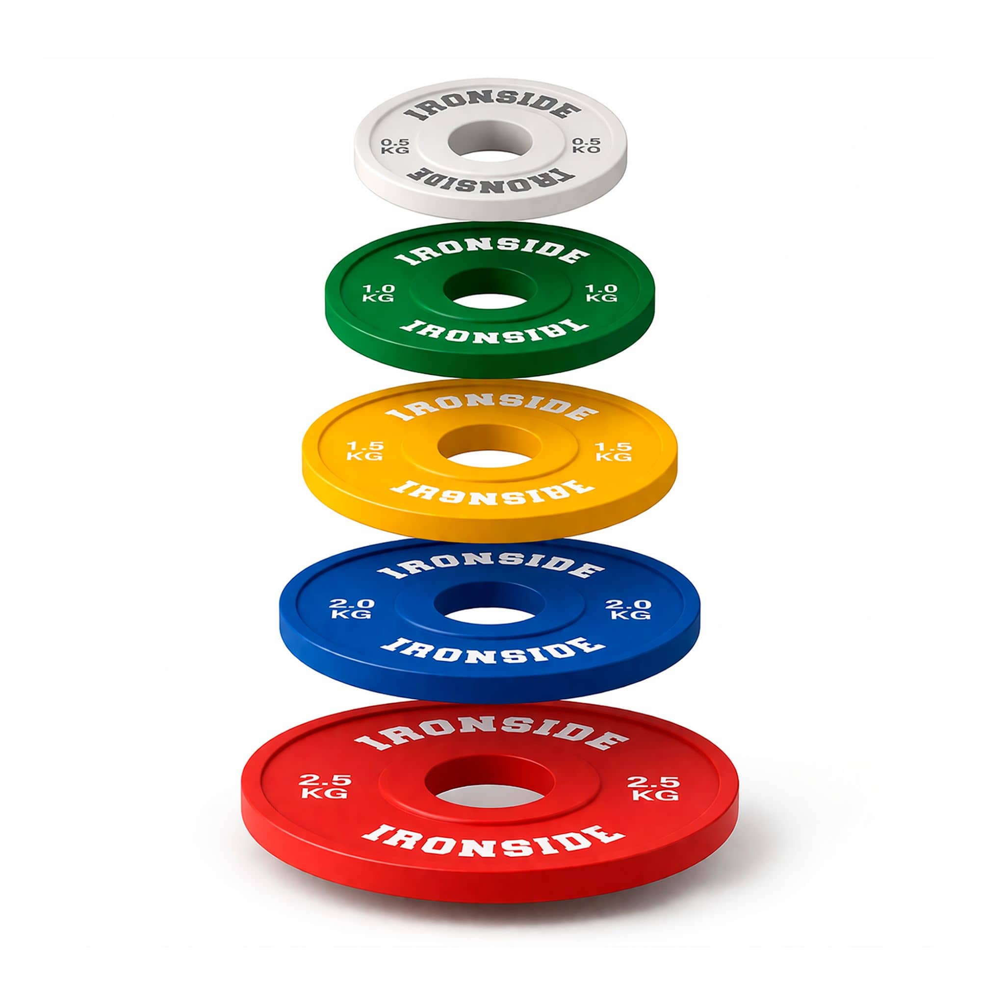 Discos Fraccionales Olímpicos PU IRONSIDE (0.5 kg a 2.5 kg)