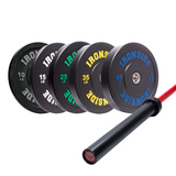 Pack IRONSIDE Barra Phoenix Cerakote (20 kg) + Set Discos PRO (260 lb)