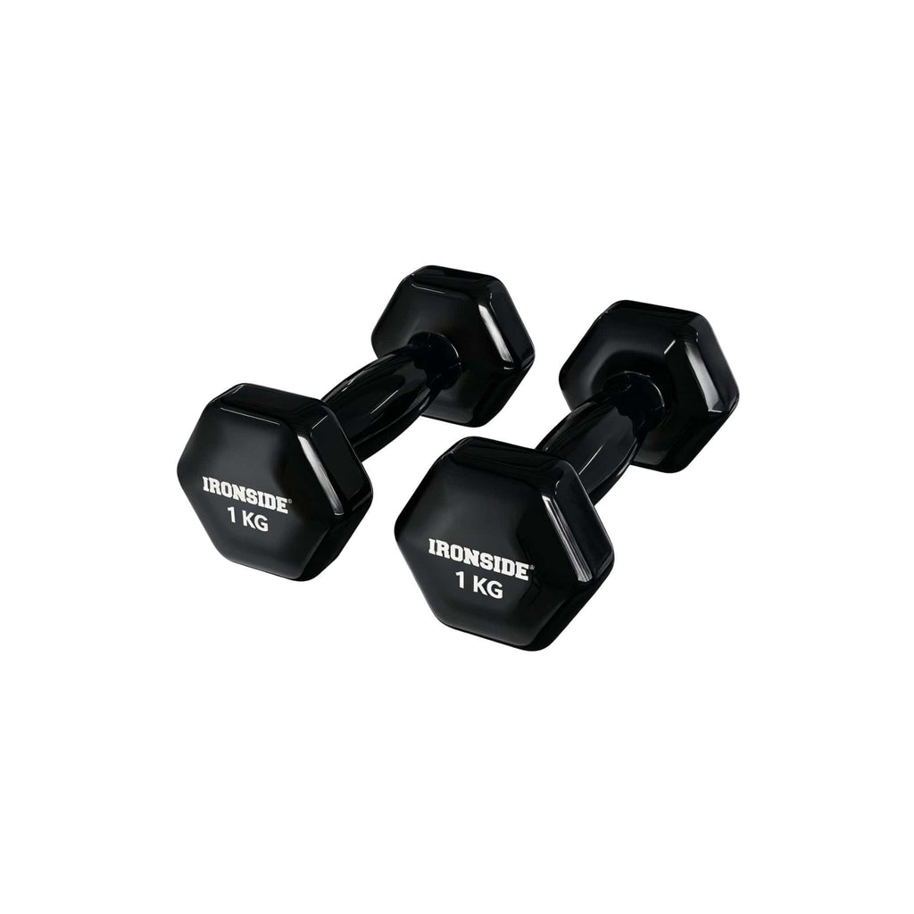 Pack IRONSIDE Rack de Almacenamiento + Set 30 kg Mancuernas de Vinilo (Par 1 a 5 kg)