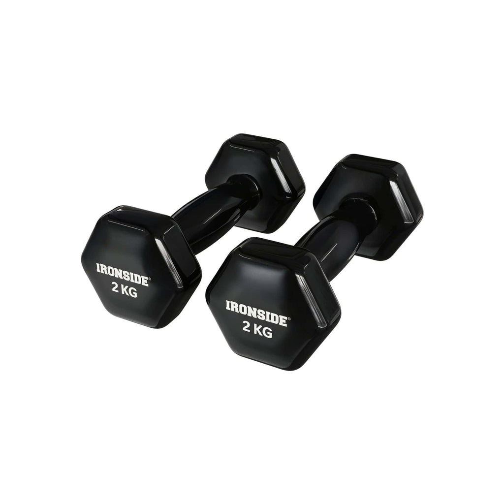 Pack IRONSIDE Rack de Almacenamiento + Set 30 kg Mancuernas de Vinilo (Par 1 a 5 kg)