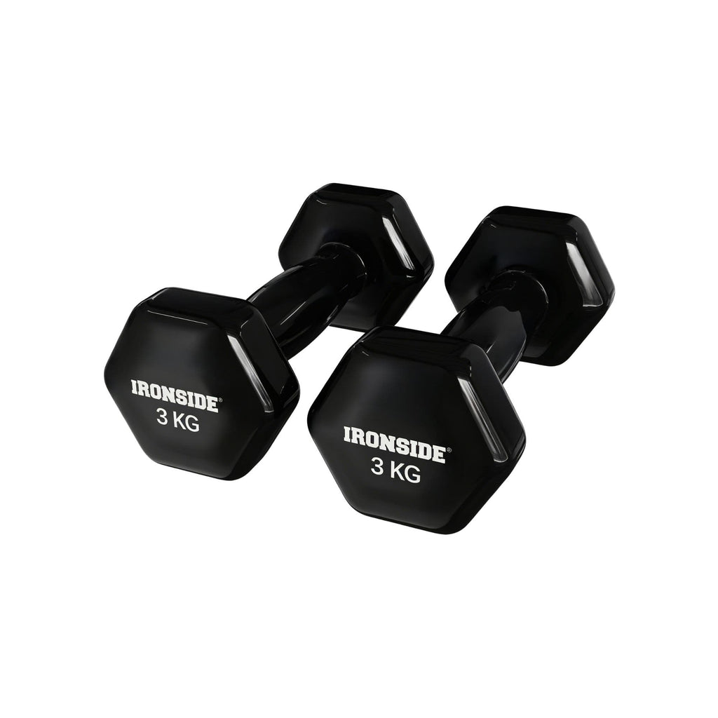 Pack IRONSIDE Rack de Almacenamiento + Set 30 kg Mancuernas de Vinilo (Par 1 a 5 kg)