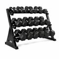 Set 550 lb Mancuernas Hexagonales (5 a 50 lb) + Rack de Almacenamiento IRONSIDE