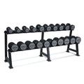 Set IRONSIDE Mancuernas Premium PEV 2.5 a 25 Kg + Rack Comercial 275 Kg