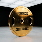 Disco Olímpico Premium Gold Chromed IRONSIDE 5 a 25 KG